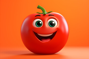 Cute cartoon tomato character
