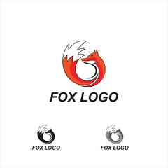 modern minimalist logo fox