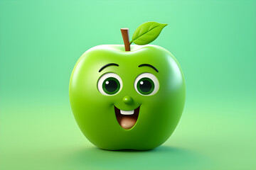 Cute cartoon apple character