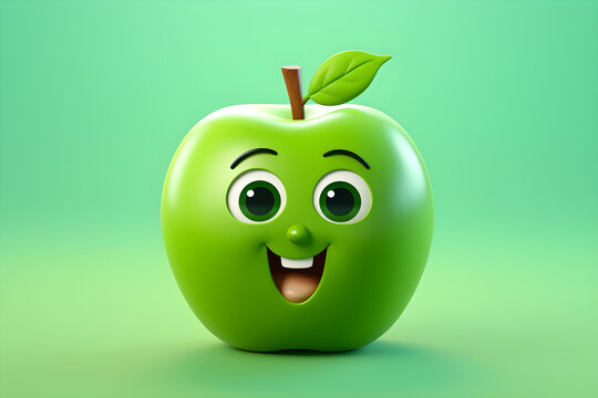 Cute cartoon apple character