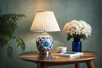 lamp on a table