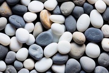 Fototapeta na wymiar White pebble stone background texture. Stone pebbles background. Background of many pebbles. Colorful pebbles background. 