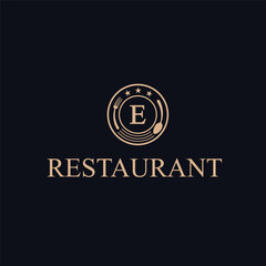 New restaurant logo template vintage
