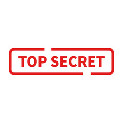 Top Secret Stamp In Red Line Rectangle Shape
