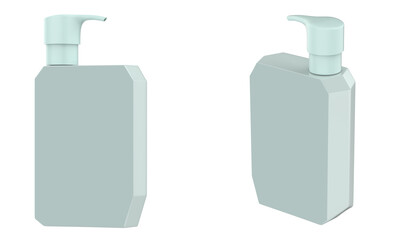 Cosmetic Bottle Mockup isolated on white background. 3d illustration