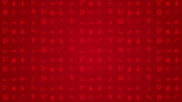 Christmas Icons Pattern Animated Background