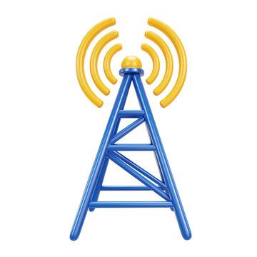 3d signal tower icon