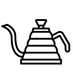 Illustration of Coffee Kettle design Line Icon