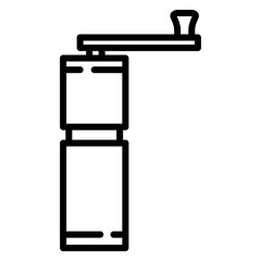 Illustration of Manual Coffee Grinder design Line Icon