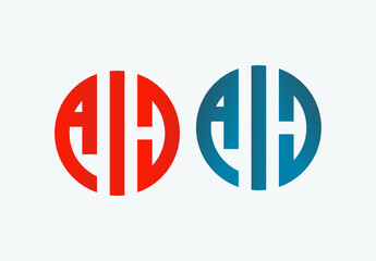 AID initial letter logo design, monogram 
