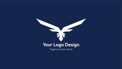 Letter F Initials Logotype, Fly Bird illustration vector logotype