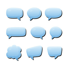 Speech Bubbles Set on White Background. Vector