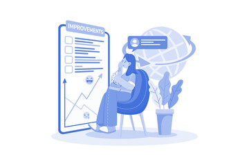 Business owner seeking feedback from customers to improve products or services.