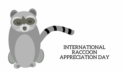 Vector graphic of world raccoon appreciation day for world raccoon appreciation day celebration. flat design. Line art design. flyer design. flat illustration. Banner design. October 02.