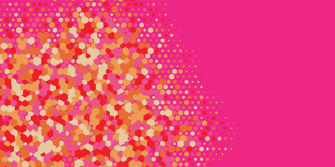 Geometric abstract Hexagon multi Color Background