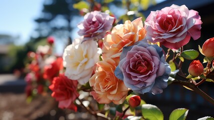 Climbing Rose Vine, Macro shot , Color Gradient, Background HD
