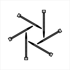 Cable Tie Icon, Hose Tie, Zip Tie Icon