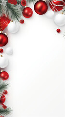 Christmas Greeting Card Mockup on White Background, Generative AI