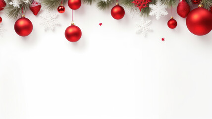 Christmas Greeting Card Mockup on White Background, Generative AI