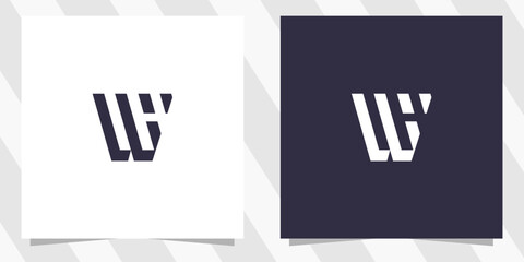 letter wh hw logo design