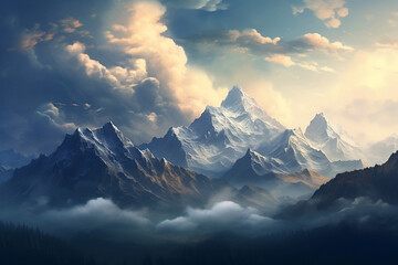Montañas con nubes