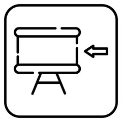  whiteboard line icon 2, office, education, board, business, white, background, presentation, design, school, blank, whiteboard, class, isolated, empty, vector, meeting, illustration, frame, write, sp