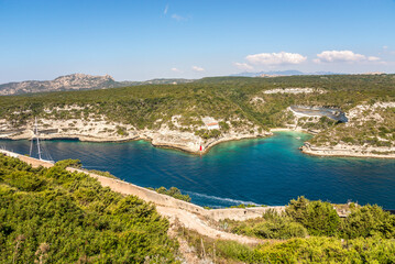 View at the Gulf of Bonifacio in Corsica ,France