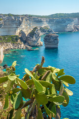 View at the Cliffs near Bonifacio town - Corsica, France