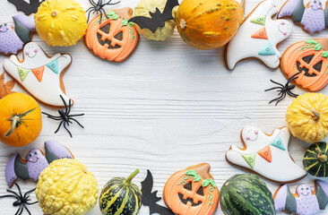 Multicolored Halloween  homemade cookies