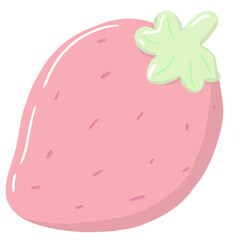 Digital paint strawberry gnomes isolated on white background. 