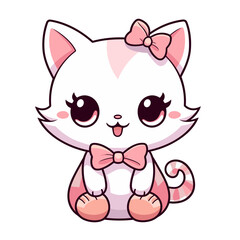 Cute cat vector clipart. Good for fashion fabrics, children’s clothing, T-shirts, stickers, postcards, covers, email header, wallpaper, banner, advertising, and more.