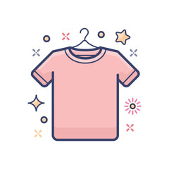 t Shirt Outline Color icon