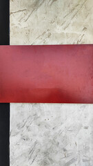 Closeup Surface of Cement, Mortar Texture Background - White and Red Color with Copy space for Test Quote  