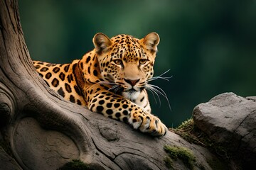 Fototapeta premium leopard in the zoo