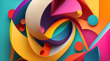 Modern abstract shape with colorful style. Colorful abstract modern background 57. generative ai