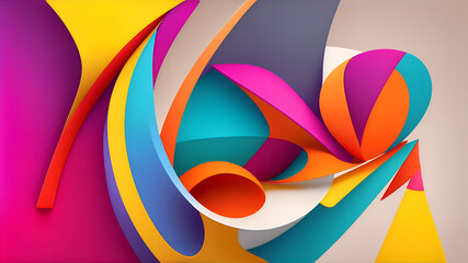 Modern abstract shape with colorful style. Colorful abstract modern background 70. generative ai