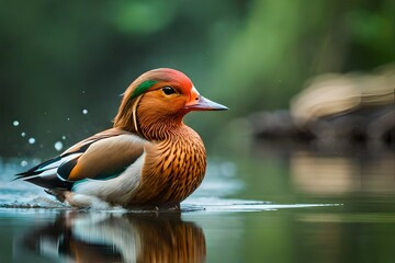 duck in the water