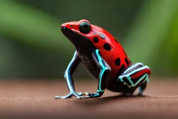 Fotobehang frog sitting on a ball © sehar