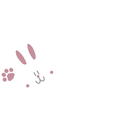 happy easter with somersault bunny rabbit, flat png transparent element character design