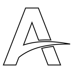 Logo letter a, racing speed fast letter a