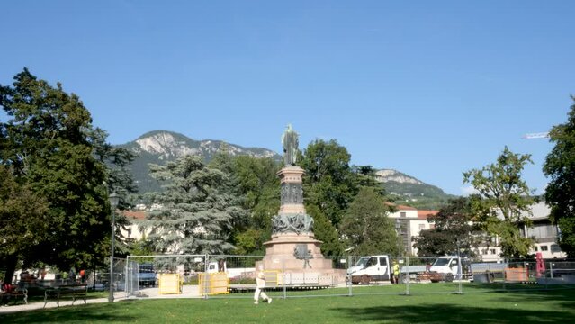 Trento, Italy, view of Dante Alighieri park