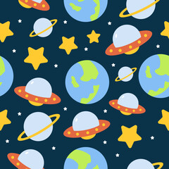 Space Seamless Pattern