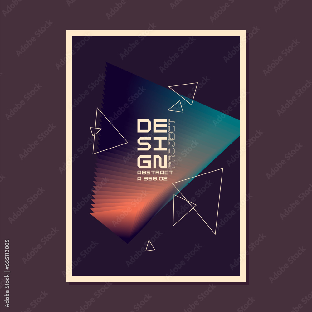 Poster a template to use in your design. a composition of geometric shapes. graphic elements for design and