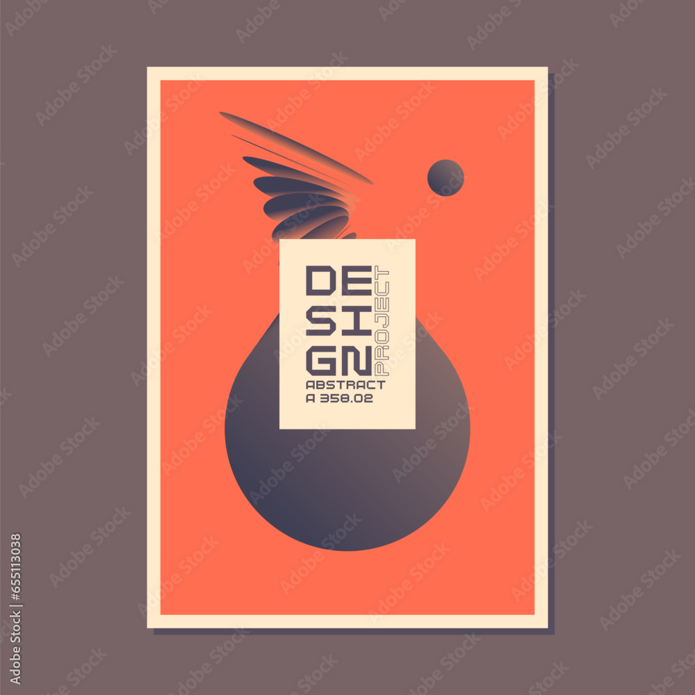Poster a template to use in your design. a composition of geometric shapes. graphic elements for design and