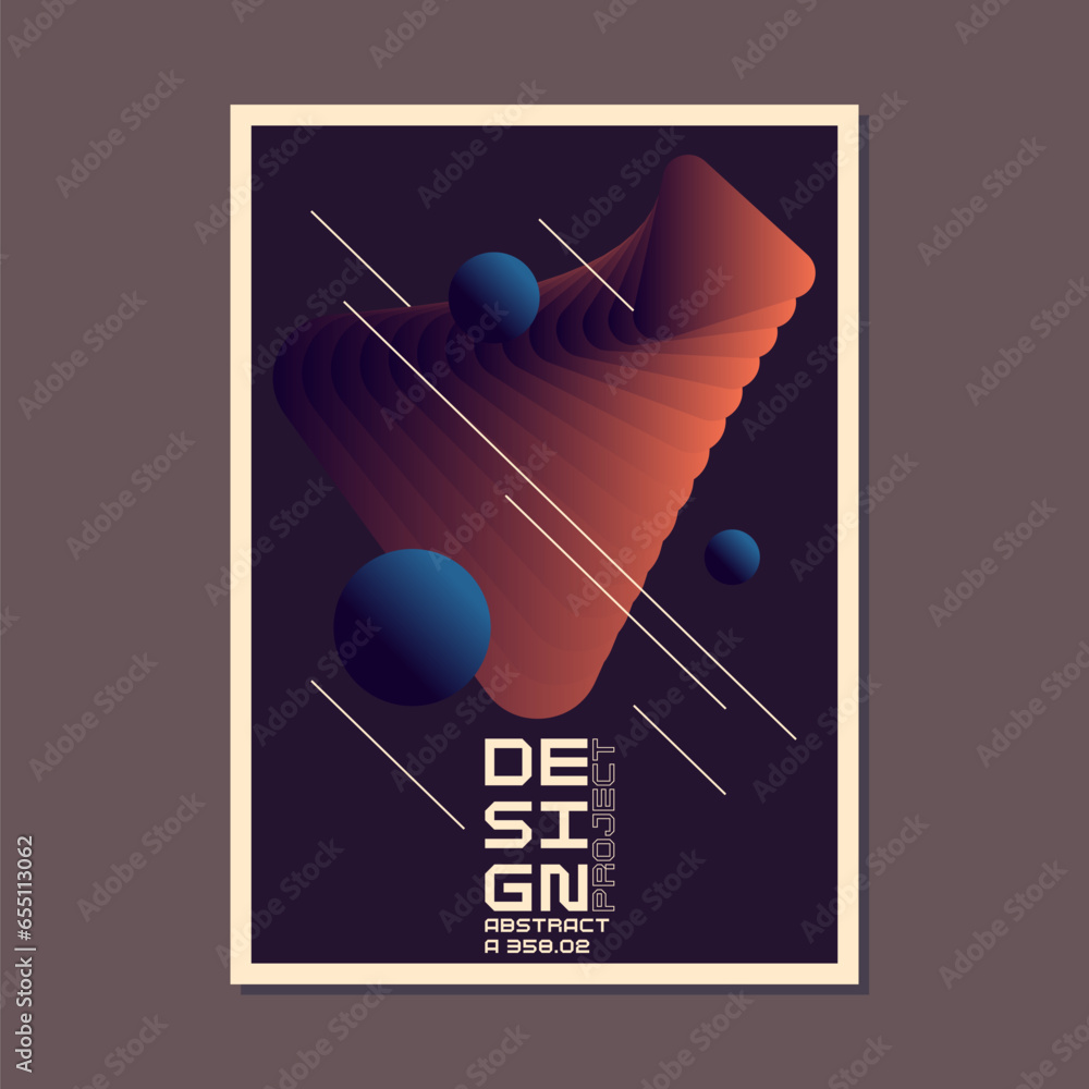 Poster a template to use in your design. a composition of geometric shapes. abstract background. modern pos