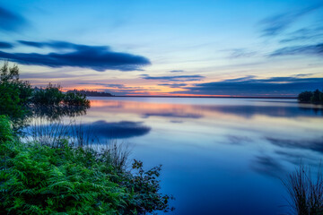 sunrise over the lake