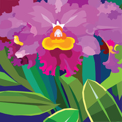 ญurple flowers with green leaves