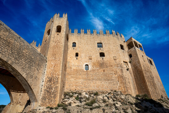 General view from below of the V&eacute;lez-Blanco castle, Almer&iacute;a, Andalusia, Spain, in nice daylight