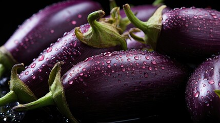 Eggplant, Macro shot , Color Gradient, Background HD