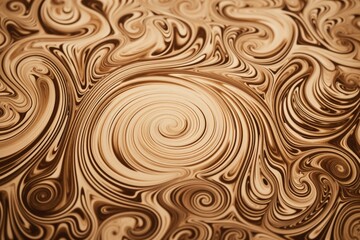 Fototapeta na wymiar swirling patterns in a creamy coffee. Generative AI